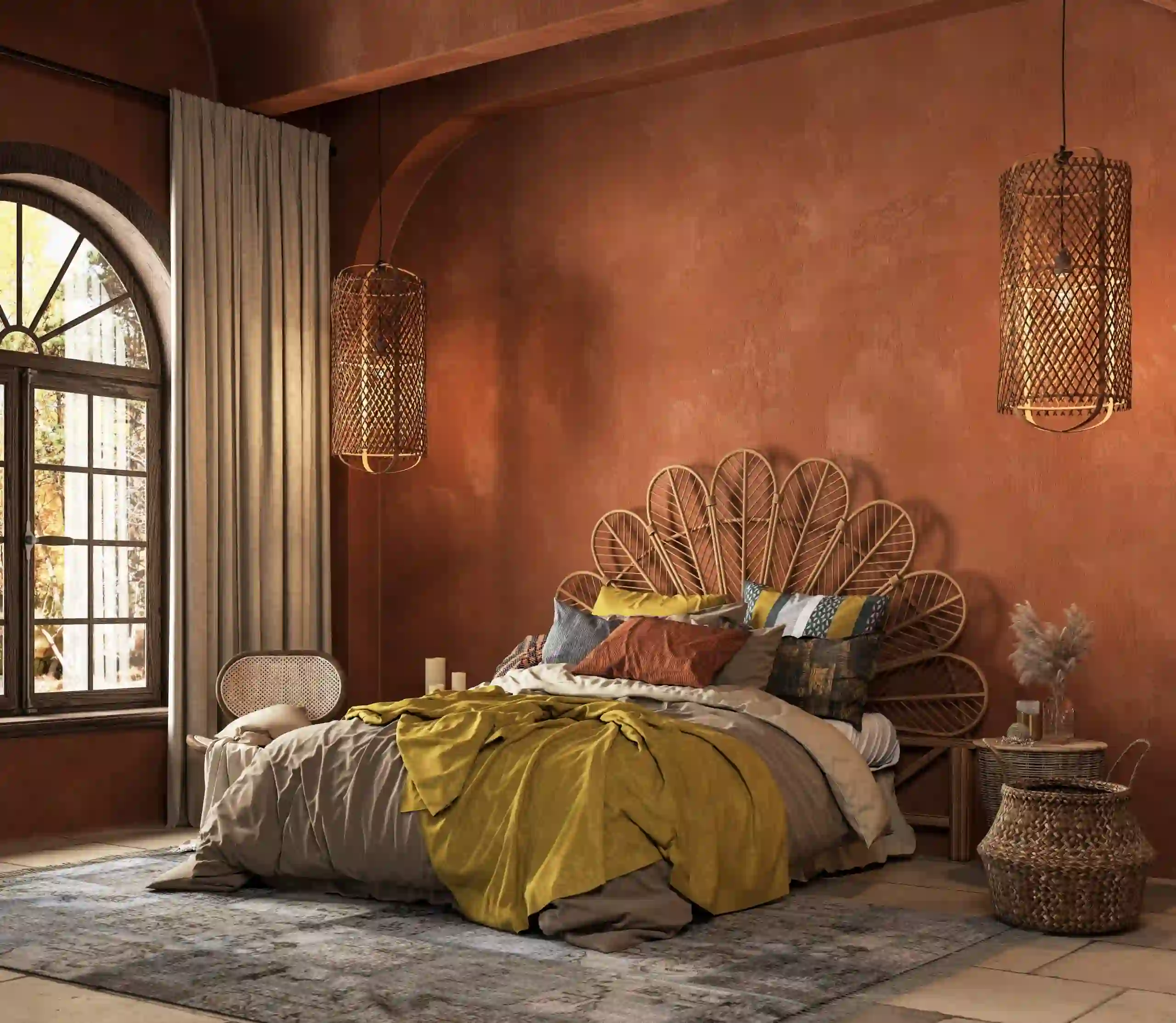 Master bedroom designer wallpaper in Buffalo NY
